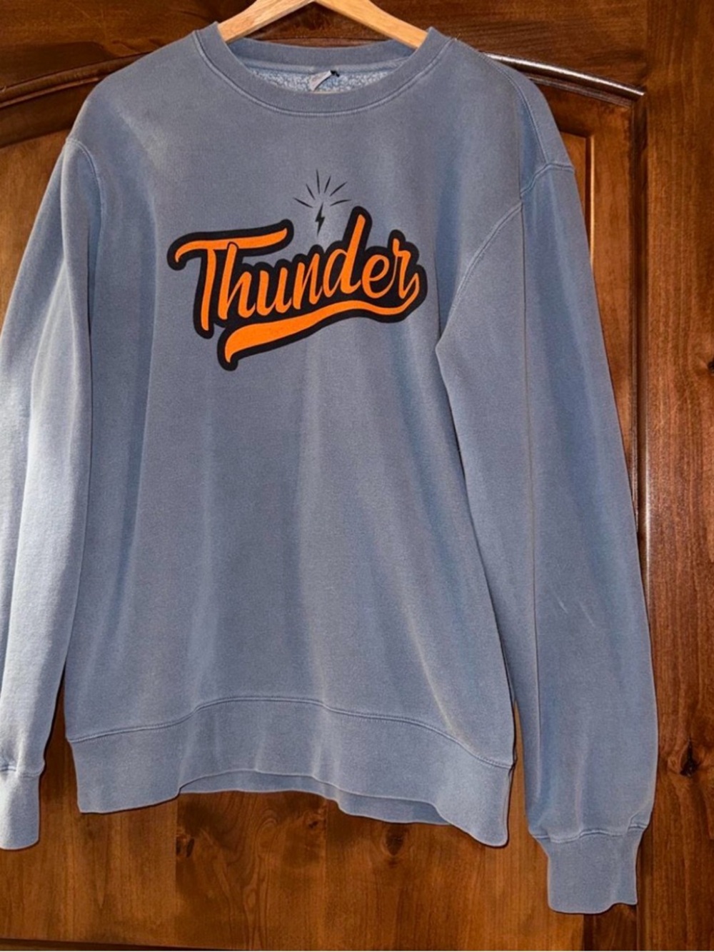 Thunder Graphic Crewneck Sweater - Blue